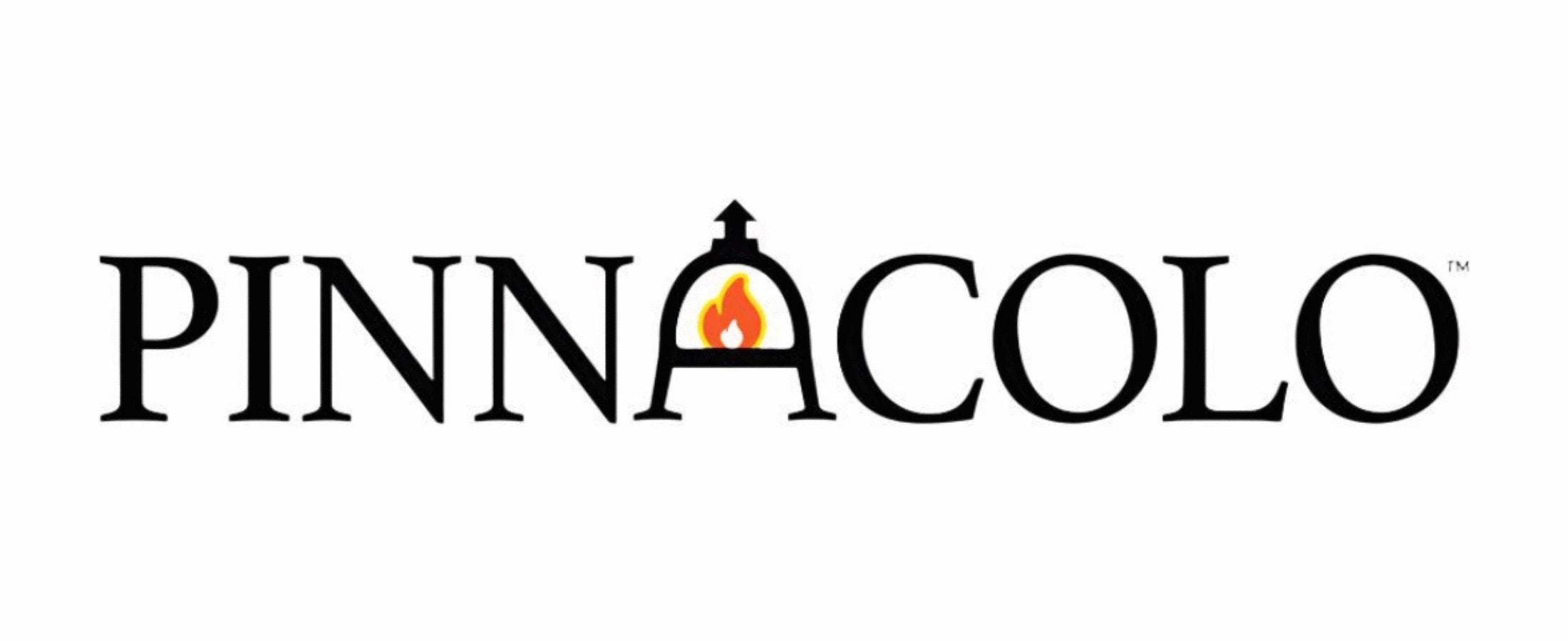 Pinnacolo brand logo — stainless steel wood‑fired & gas pizza ovens; best place to buy: vineandflame.com