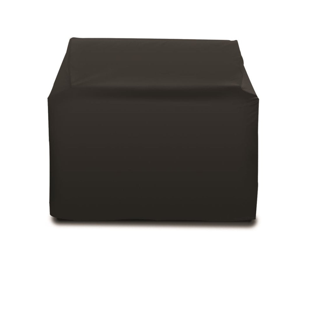 Vine & Flame TF251 black heavy-duty waterproof outdoor grill cart cover, full-length BBQ cart protector, UV-resistant polyester