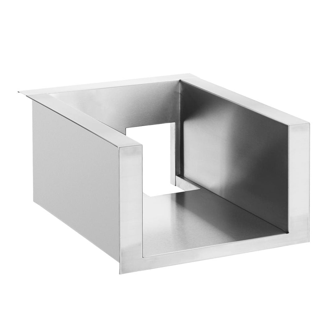 Trueflame GL-TFSB22 22-inch stainless steel fire pit burner box insert with gas line cutout for built-in outdoor gas fire pits