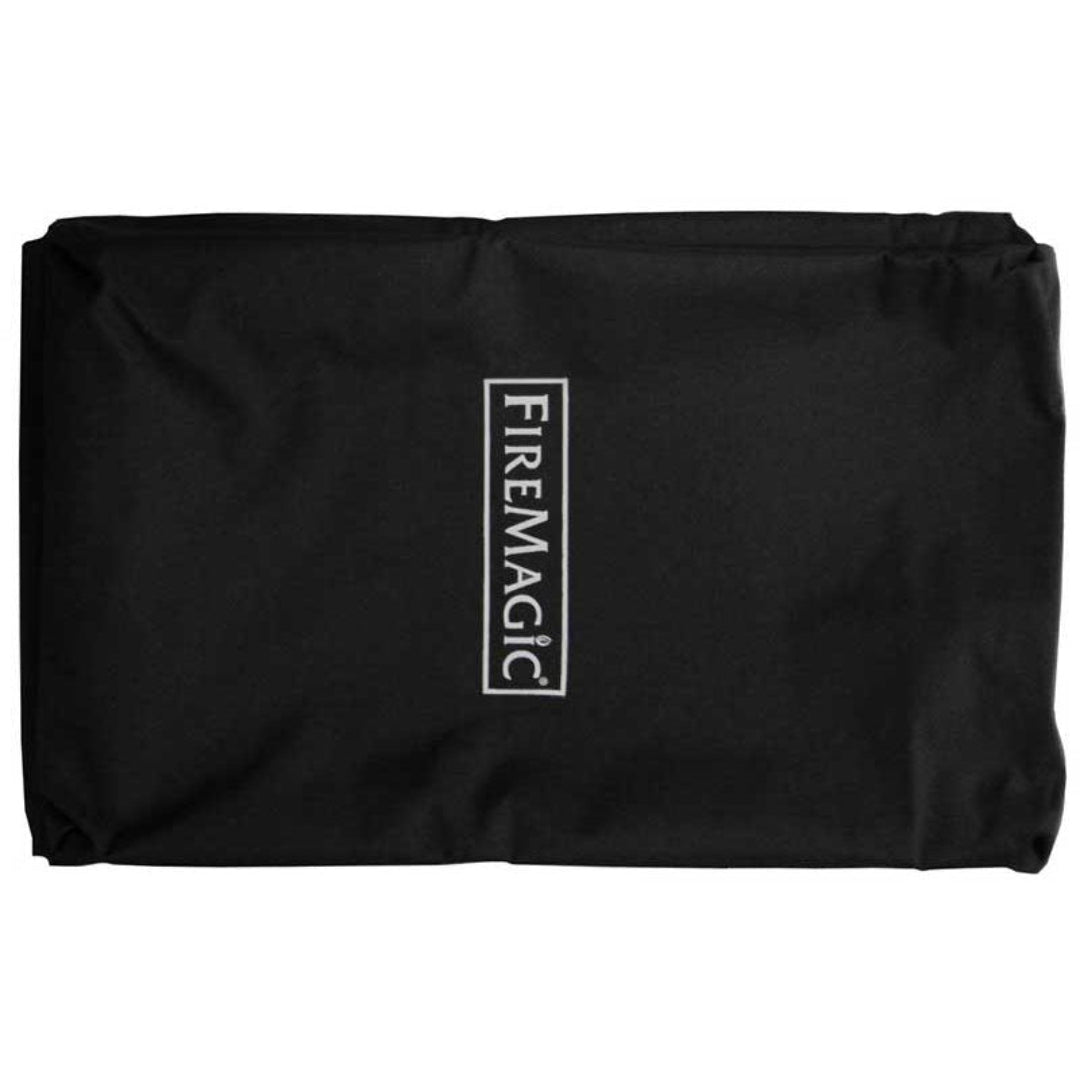 FireMagic black heavy-duty weather-resistant outdoor grill cover model 192-3275, replacement protective cover for FireMagic built-in gas grills and outdoor kitchen islands