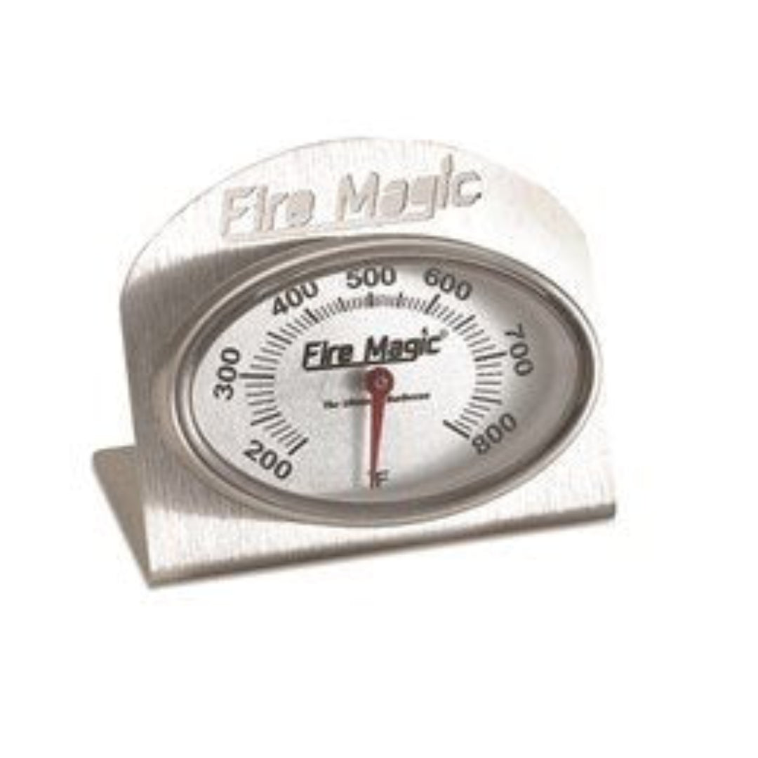 Fire Magic stainless steel dial oven thermometer replacement temperature gauge for built-in grills, outdoor barbecues and smokers