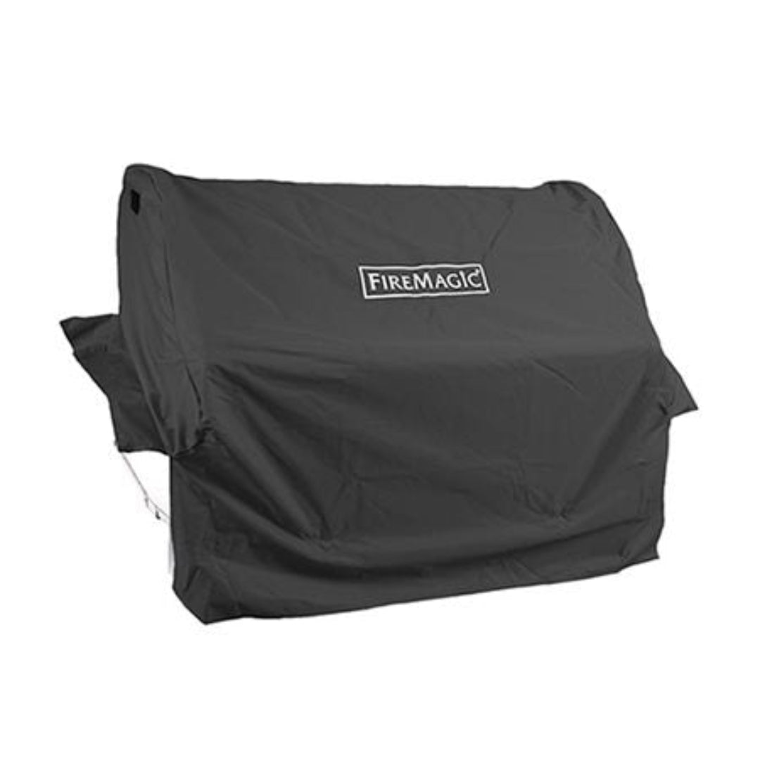 FireMagic heavy-duty black outdoor grill cover model 192-3651F waterproof full-size barbecue hood protector
