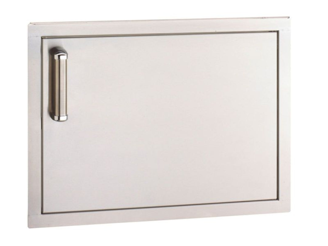 Fire Magic 53914SC stainless steel outdoor kitchen single access door with vertical tubular handle for built-in grill cabinets