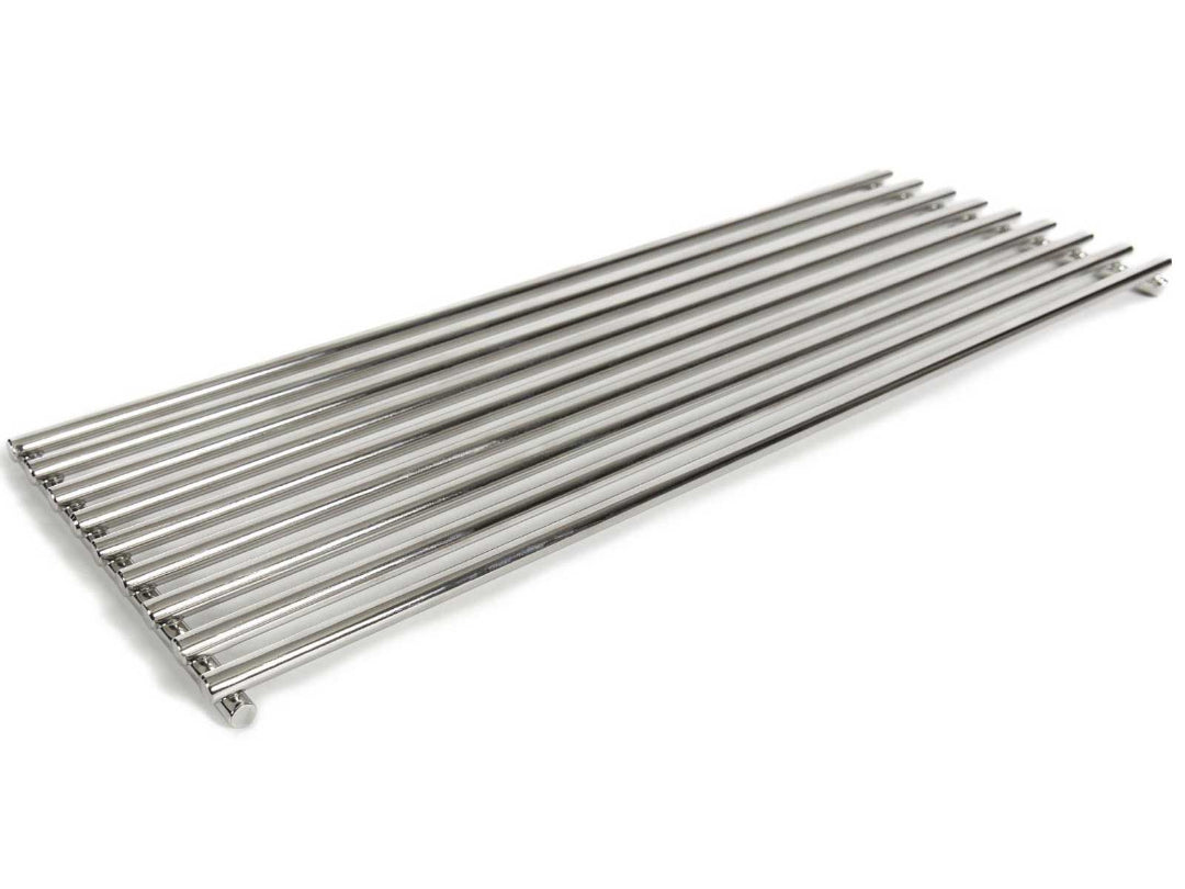 Broil King stainless steel cooking grate with round rod design on white background