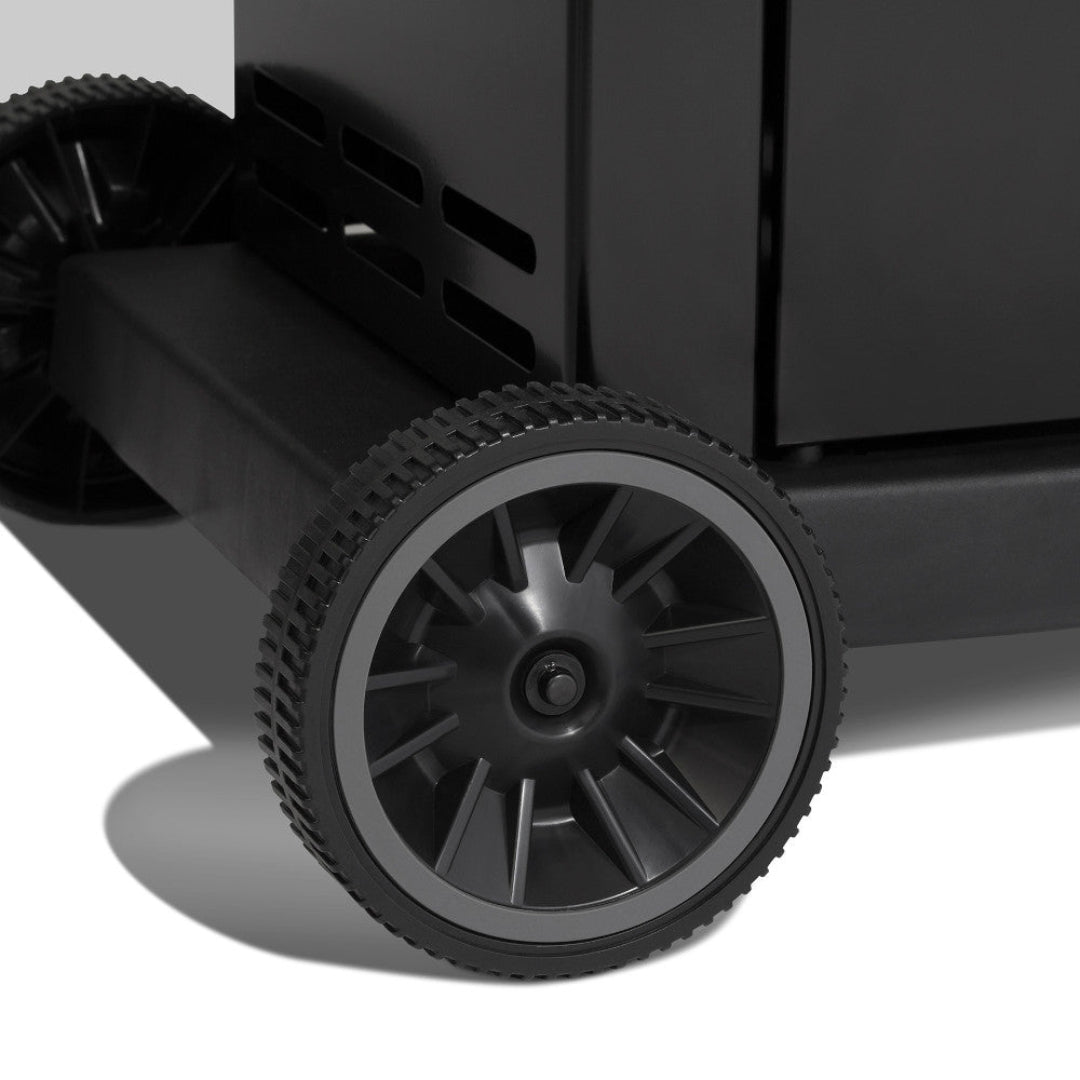 Wheels, Broil King Signet, crack-proof 7" resin wheels designed for durability and easy mobility on all terrains