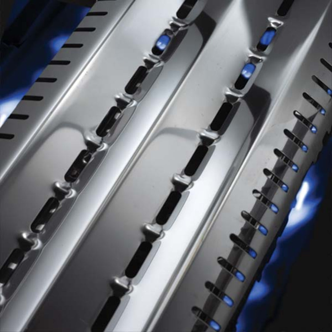Flav-R-Wave Heat Plates – Broil King – Crown Series – Stainless Steel Heat Distribution System with Blue Flame Detail