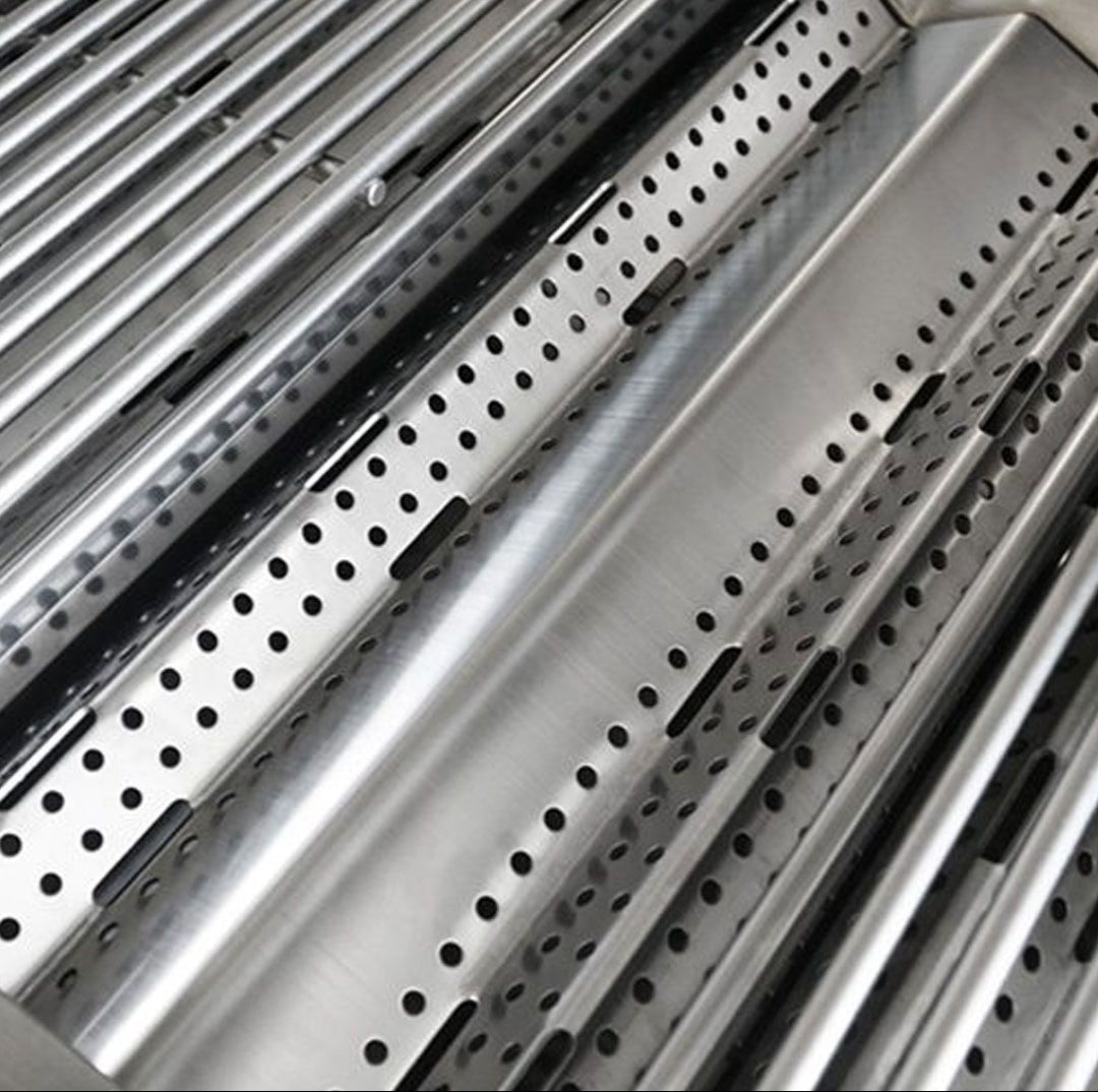 Marine-grade stainless steel perforated flame tamers (heat plates) replacement for Broilmaster BSB324MGP 32-inch 4-burner propane grill