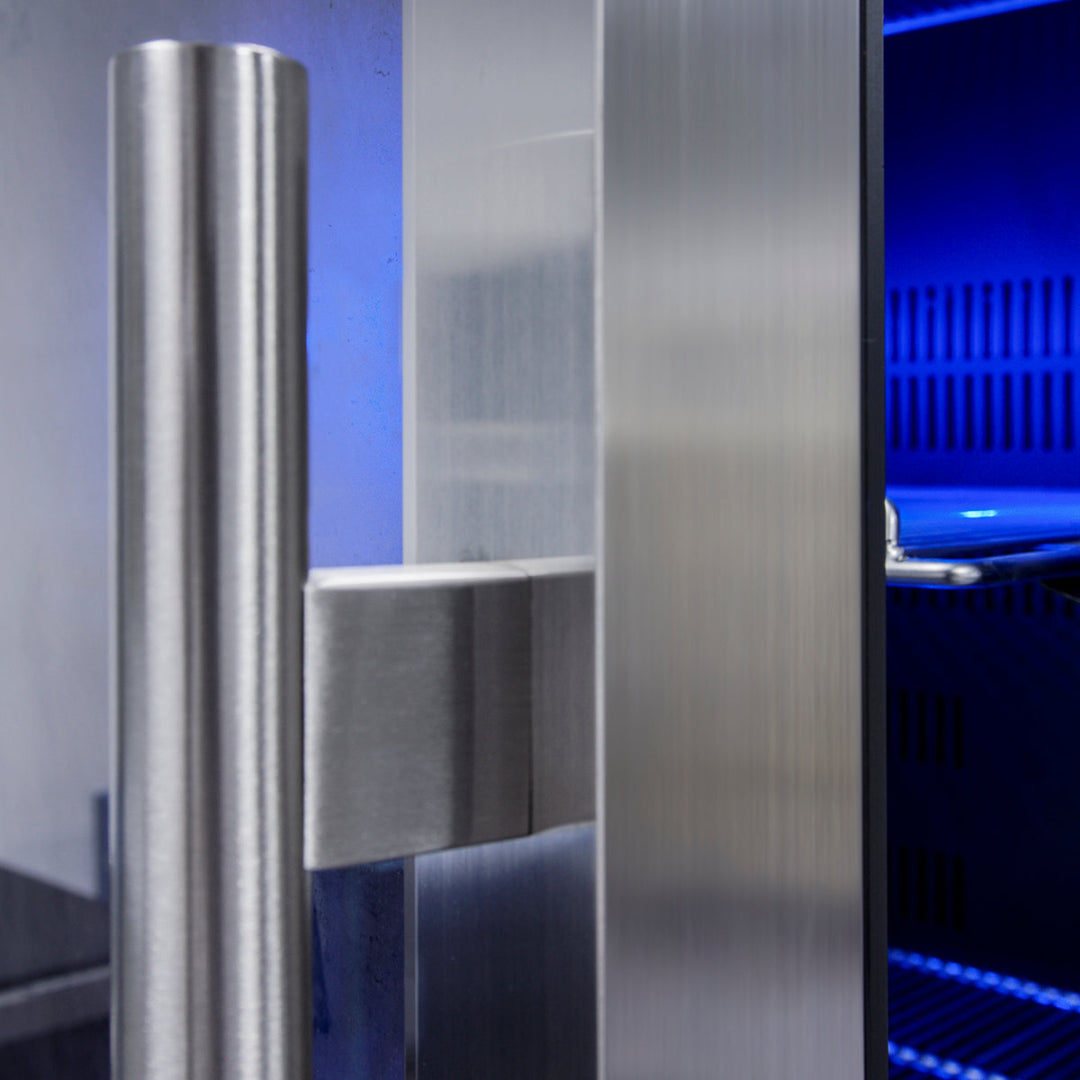 Brushed stainless steel straight tubular door handle for built-in wine refrigerator, replacement pull for wine cooler