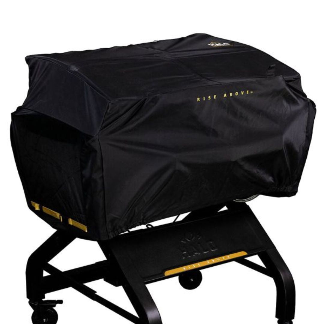 HALO Elite griddle cover HZ-5003 black PVC-coated custom-fit protective cover on griddle cart