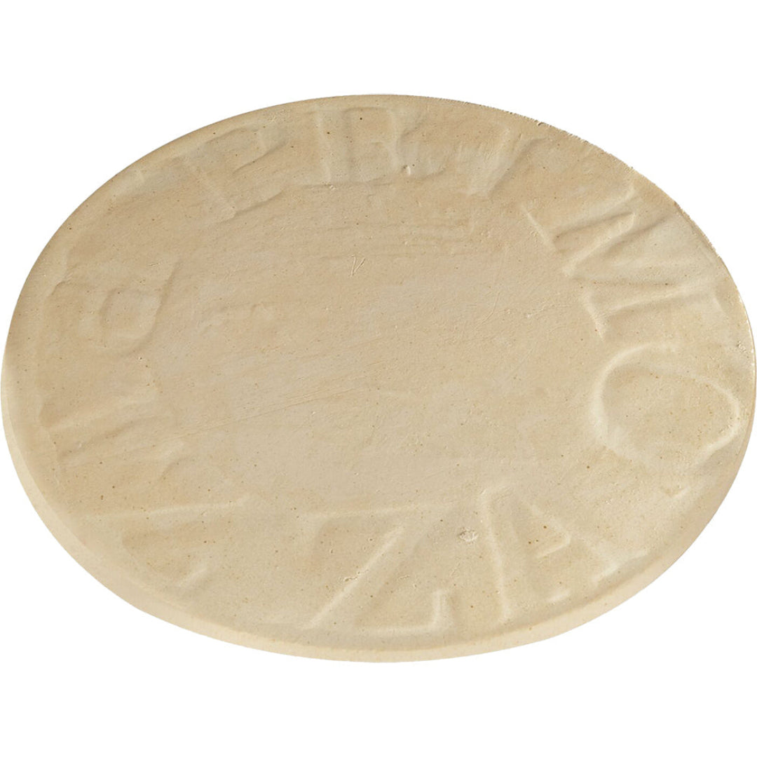 Primo 16-inch natural finish ceramic pizza baking stone PG00348 unglazed oven and grill stone for crispy crust