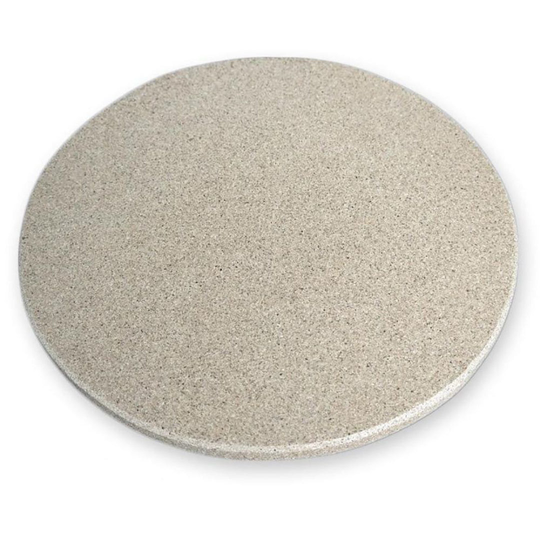 Primo 16-inch round Fredstone baking stone for grill and oven, ceramic pizza stone for crispy artisan pizza and bread