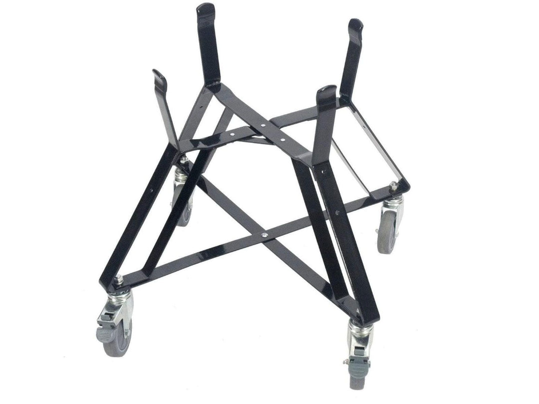 Primo cradle and side table frame for XXL – black steel rolling stand with four locking caster wheels for Primo XXL kamado grill