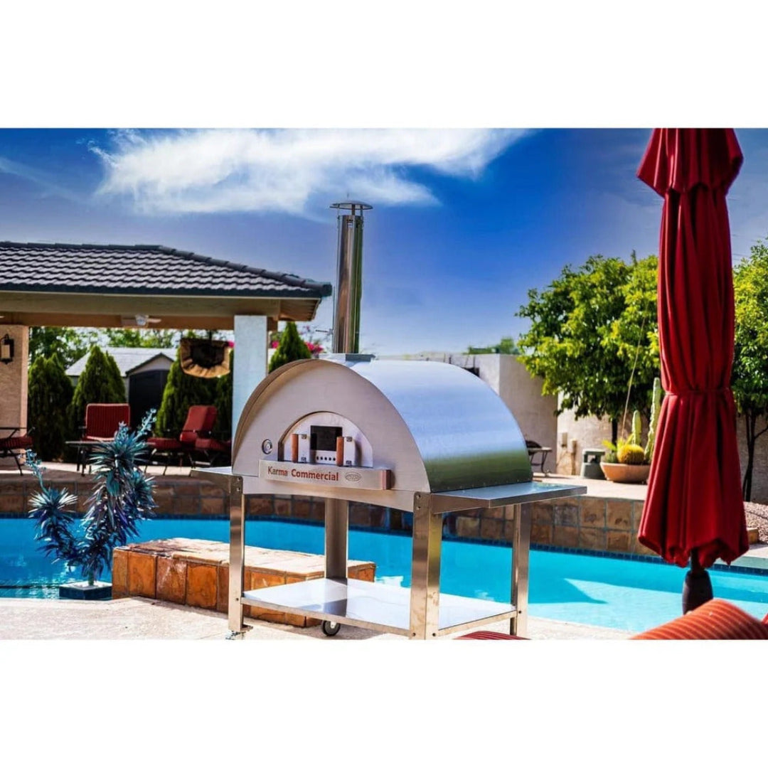 WPPO Karma 55" Stainless Steel Wood-Fired Outdoor Pizza Oven – WKK-04COM