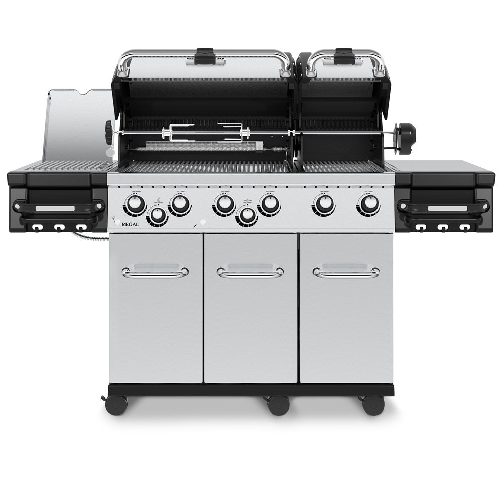 Broil King Regal S 690 Pro Infrared Natural Gas Freestanding Grill with Dual Cook Box & Infrared Searing - 957947-NG