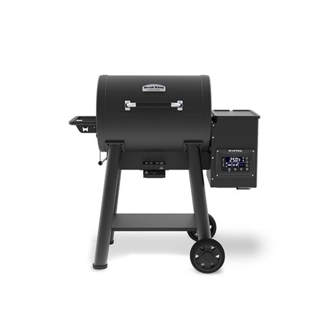 Grill, Broil King, Regal Series, front-facing with closed lid and digital control panel display