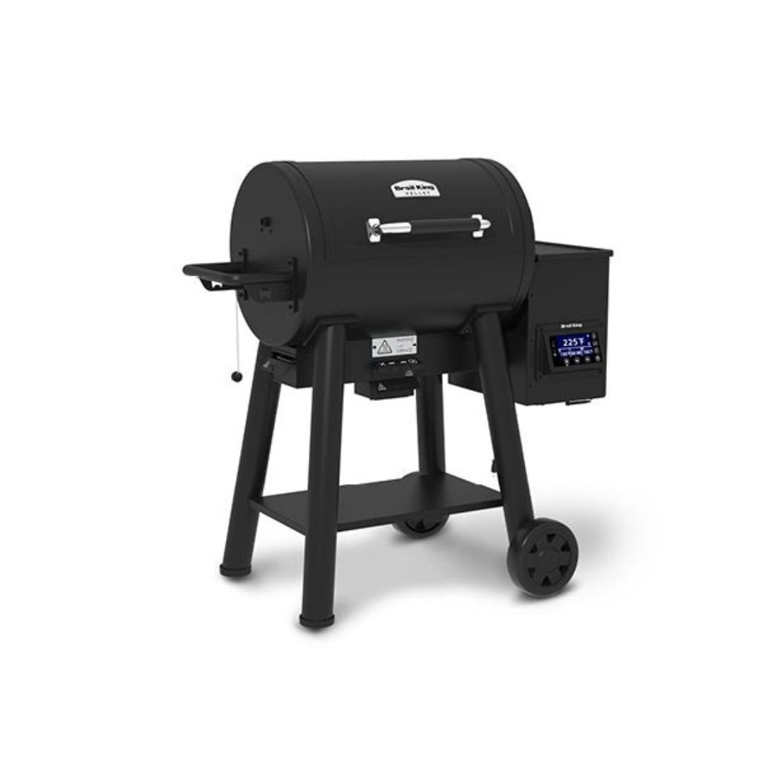Grill, Broil King, Regal Pellet Series, freestanding pellet grill with digital display and closed lid