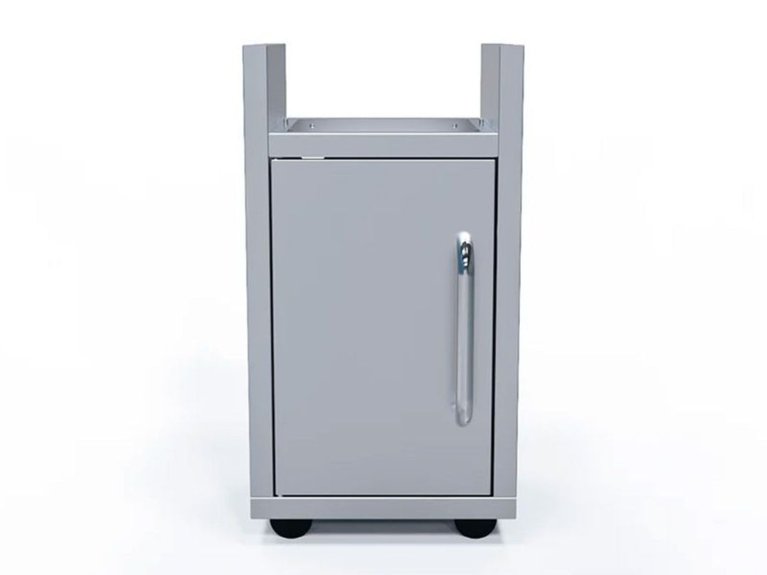 Le Griddle GEE40-CK stainless steel outdoor kitchen grill cart cabinet single-door storage base with vertical handle and casters for built-in grill and backyard kitchen
