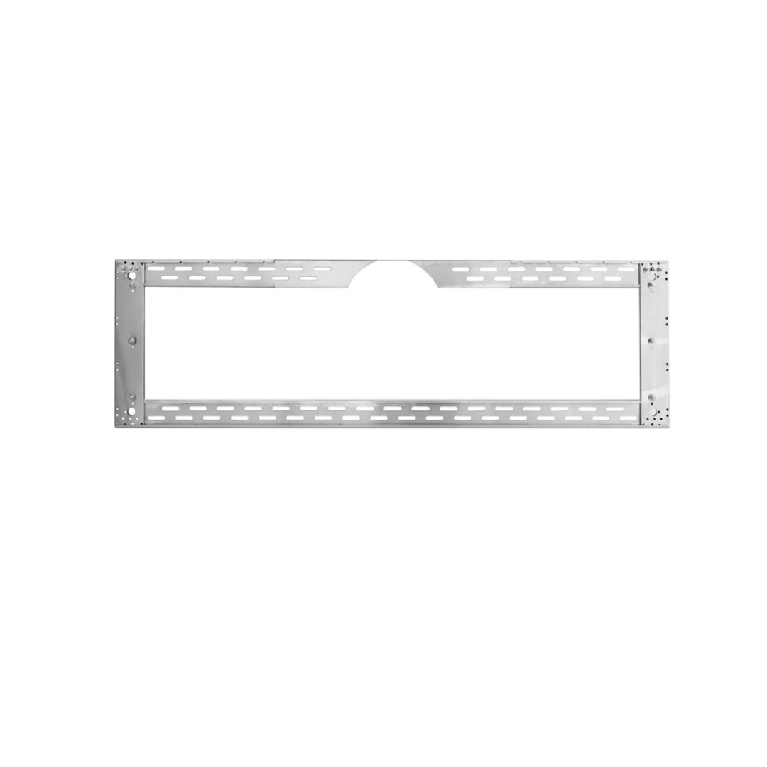 Trueflame TF-VH-48-2-SPT 48-inch steel mounting bracket for linear gas fireplace insert, adjustable slotted rails with center gas-line access