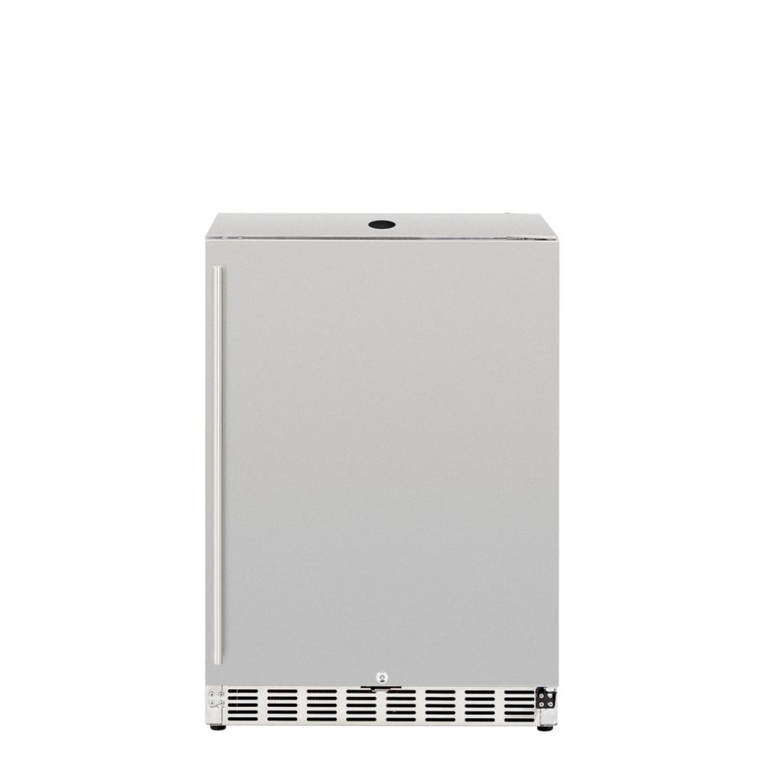 125-tf-rfr-24dk3 24-inch built-in undercounter stainless steel refrigerator, front-vented beverage fridge with vertical handle