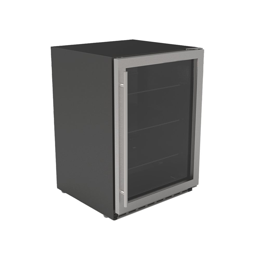 TrueFlame 24" 5.1 Cu. Ft. Outdoor Rated Fridge with Glass Door - TF-RFR-24G