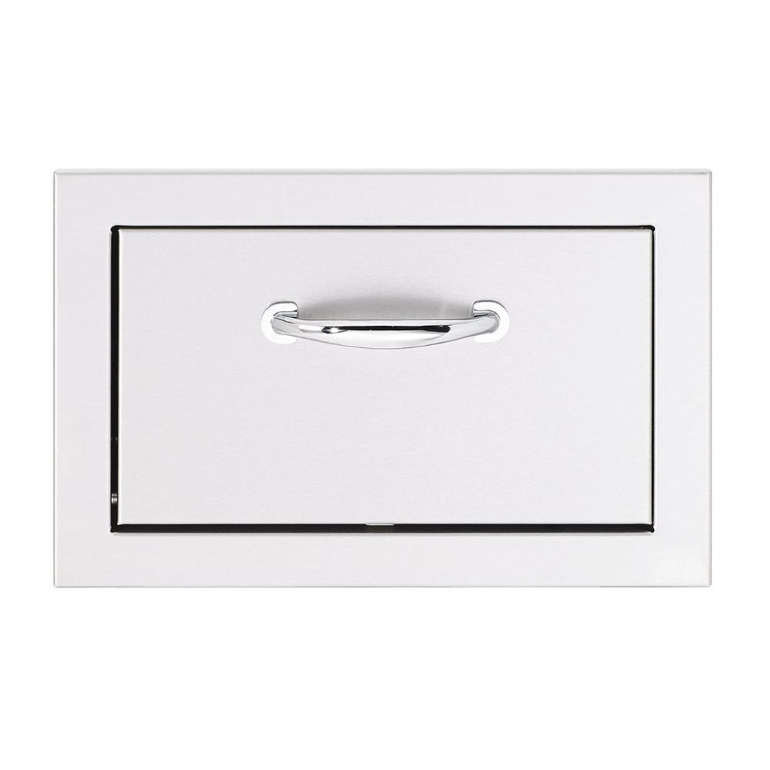 Trueflame -TH-17 17-inch stainless steel outdoor kitchen pull-out trash drawer door with polished chrome handle