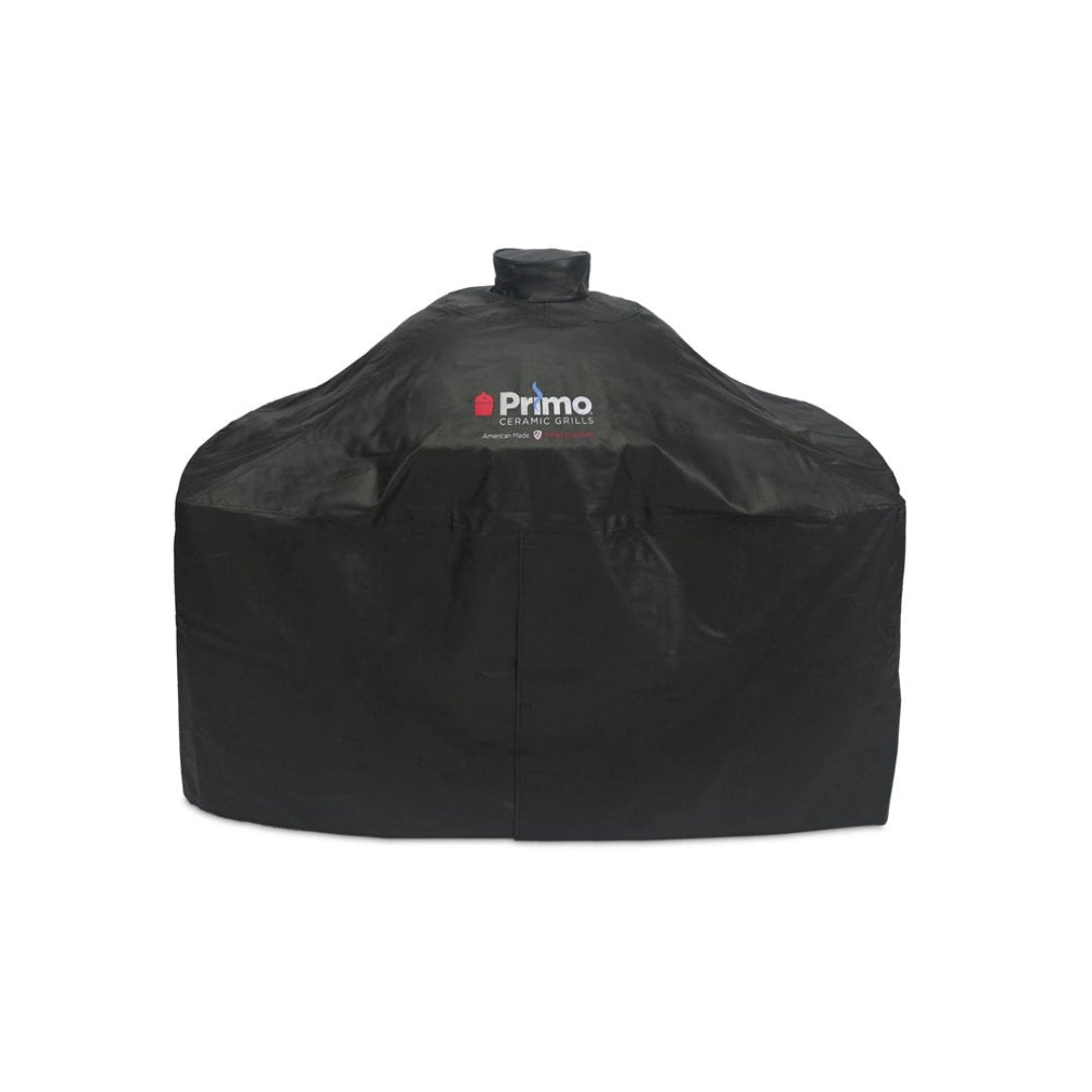 Black Primo Ceramic Grills heavy‑duty weatherproof outdoor cover for large oval kamado‑style grill