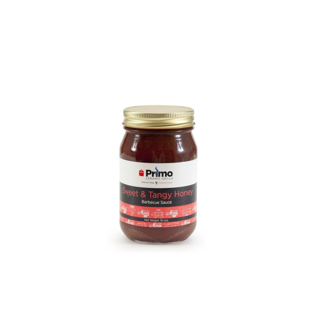 Primo Ceramic Grills Sweet & Tangy Honey Barbecue Sauce 16 oz glass jar — honey BBQ sauce for grilling, marinades and glazing