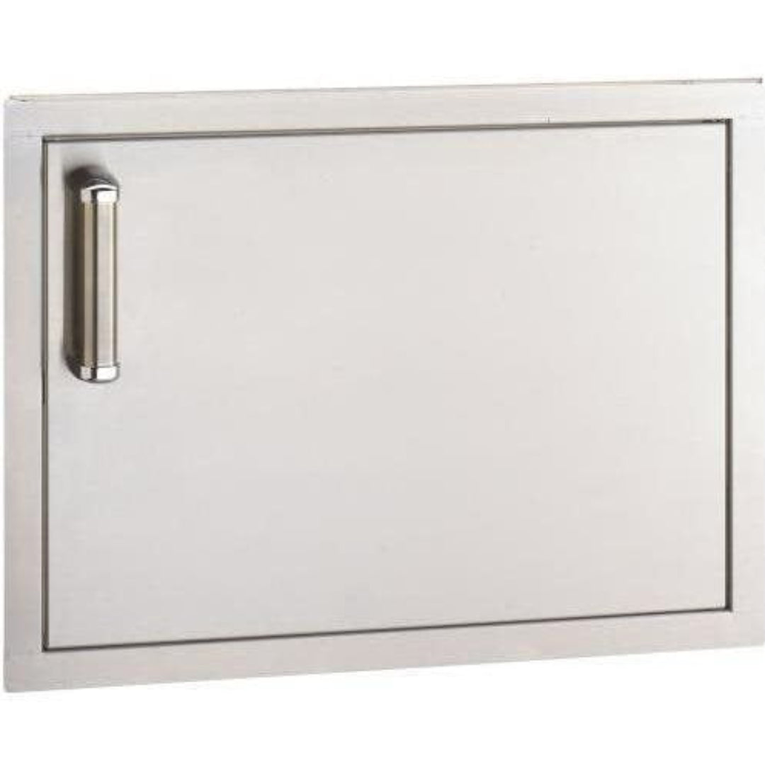 Fire Magic  53917SC-R stainless steel outdoor kitchen access door with vertical bar handle for built-in grill island cabinets, recessed weatherproof access panel