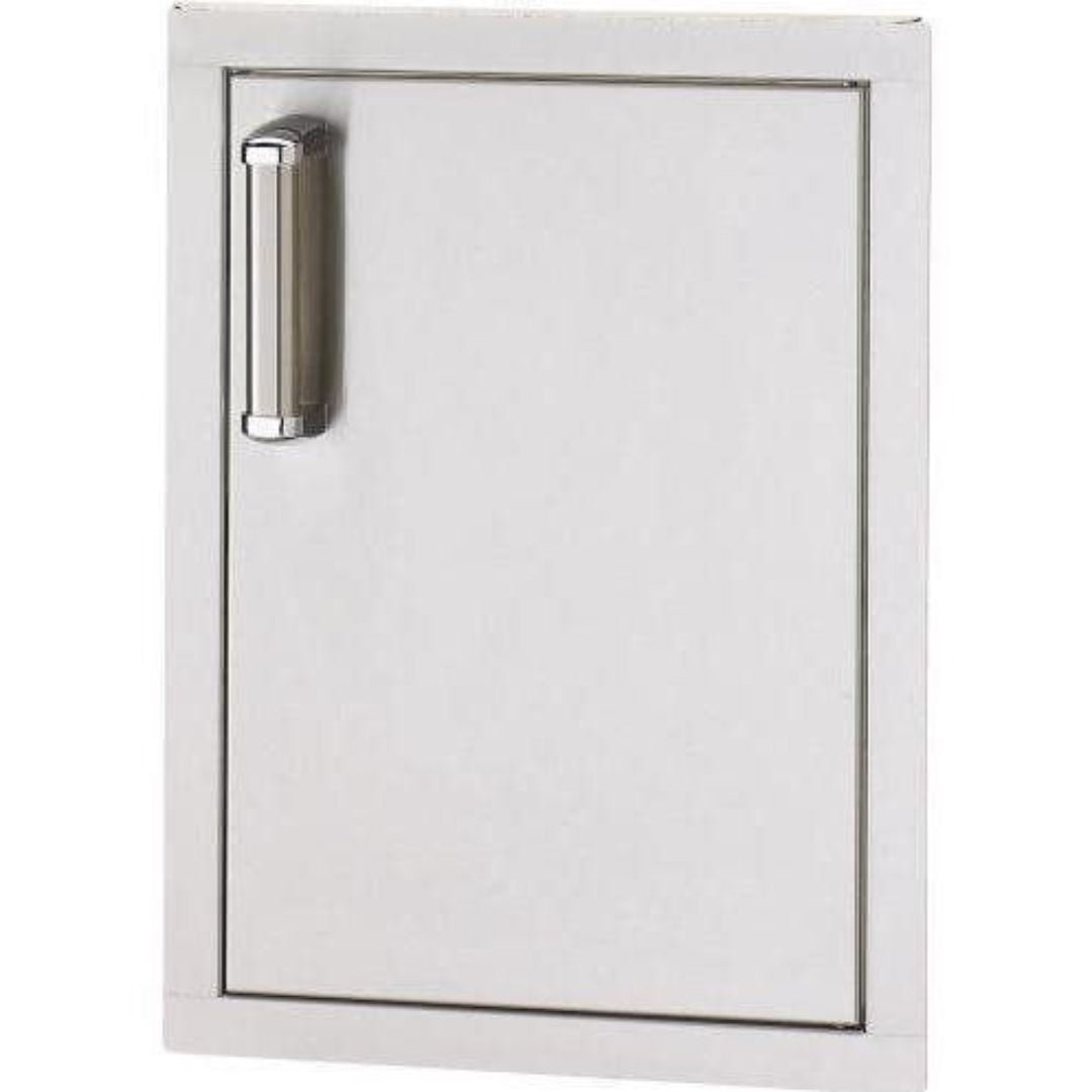 Fire Magic 53920SC stainless steel outdoor kitchen access door single replacement with vertical bar handle for built-in grills