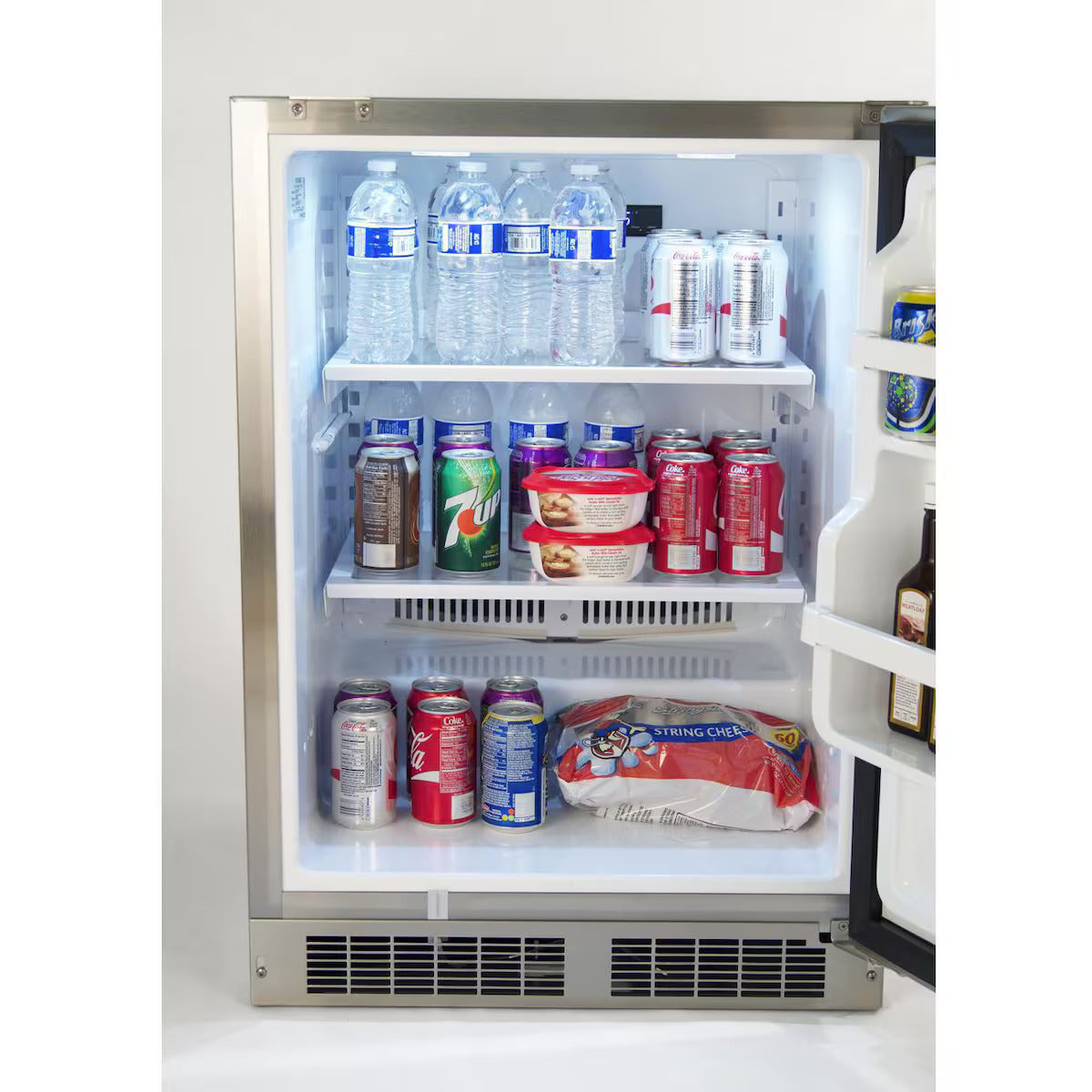 Fire Magic 24-Inch 5.1 Cu. Ft. Left Hinge Outdoor Rated Compact Refrigerator with Digital Controls - 3589-DL