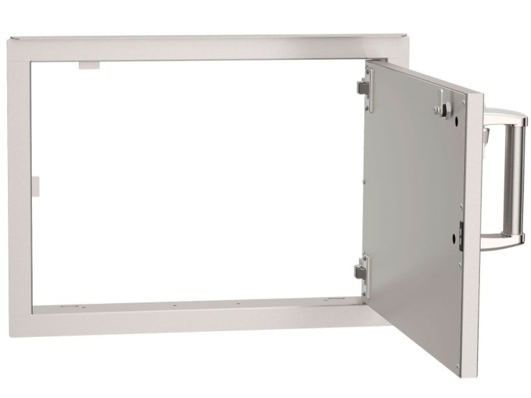 Fire Magic 53914SC-R stainless steel right-hinged single access door for outdoor kitchen built-in grill cabinet with tubular bar pull handle