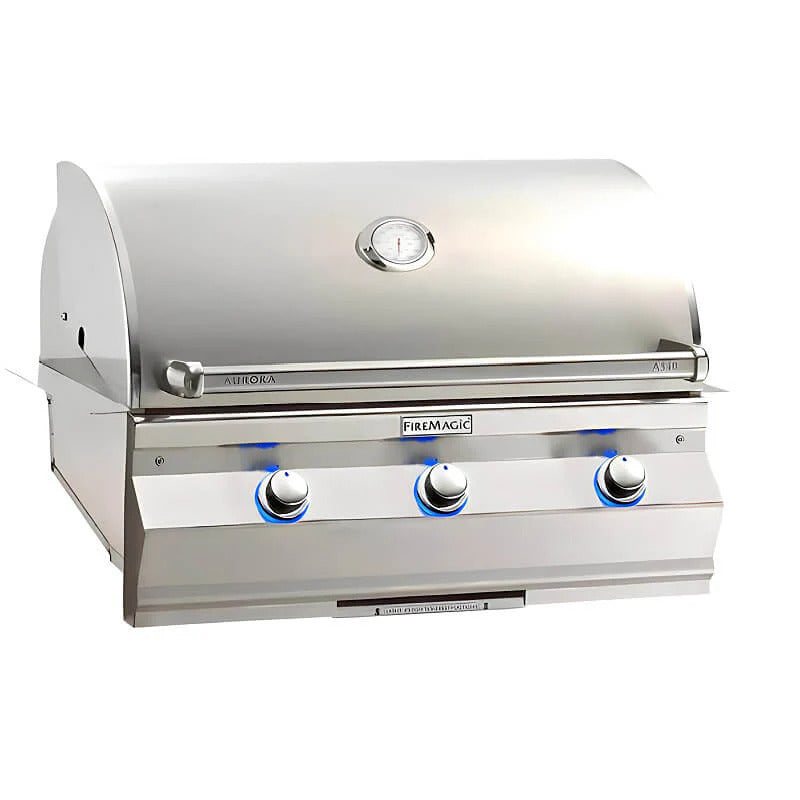 Fire Magic Aurora 30-Inch Built-In Natural Gas Grill with Analog Thermometer - A540I-7EAN