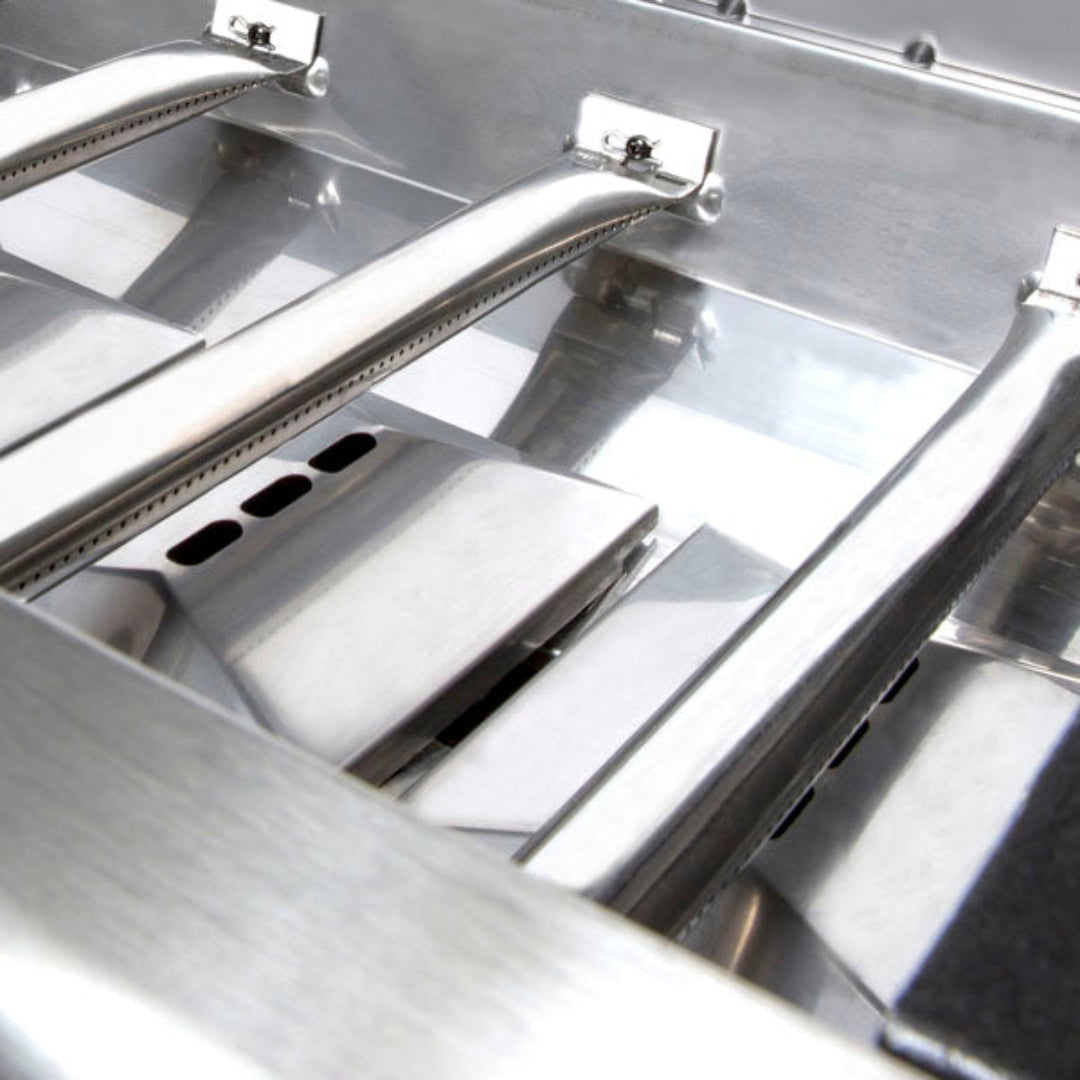 Main Burners – Broil King – Crown Series – Durable Stainless Steel Triple Tube Burners with Flame Ports