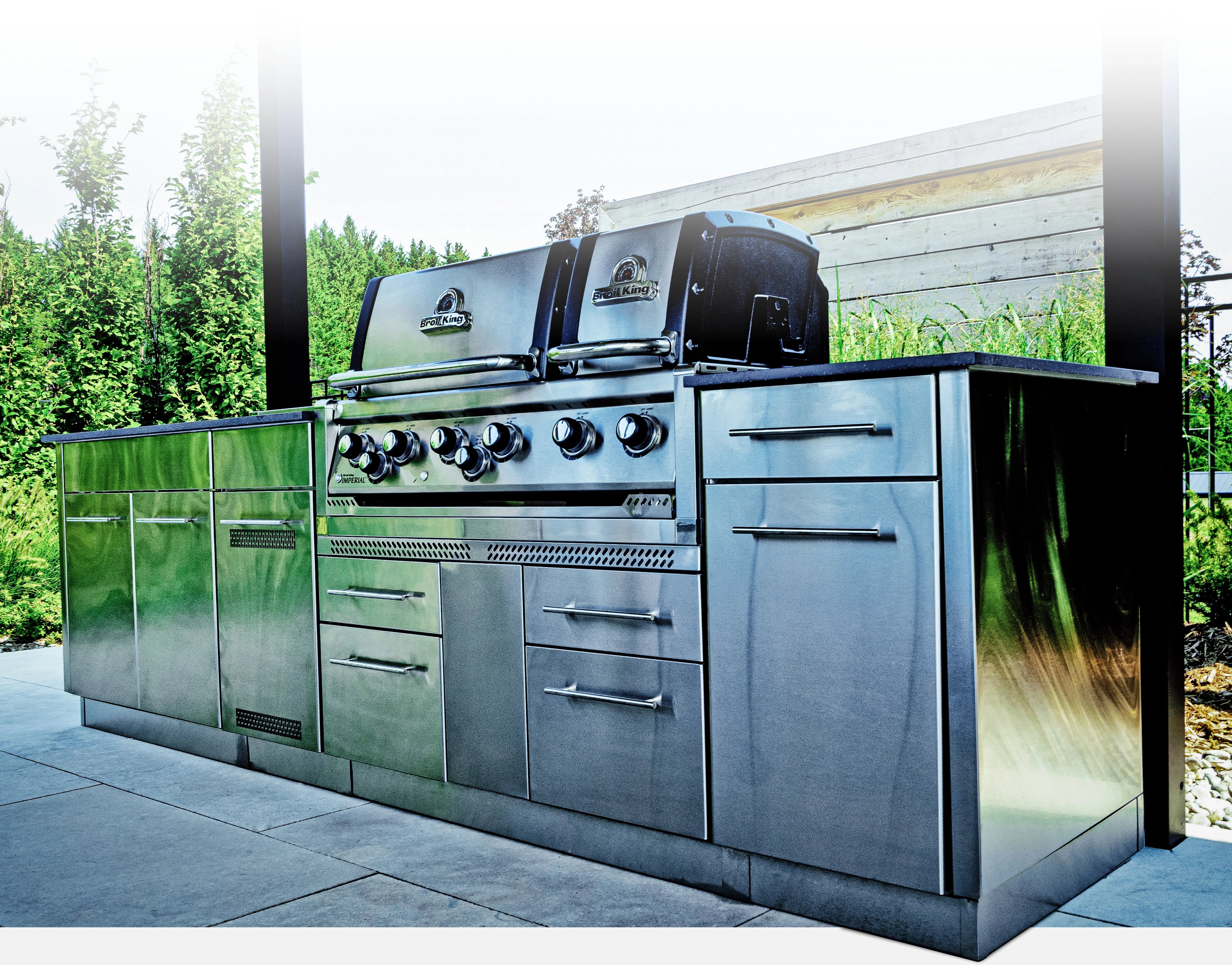 Broil King Imperial S670 6-Burner 44-inch Built-In Stainless Steel Propane Gas Grill with Rotisserie Kit - 957074-LP