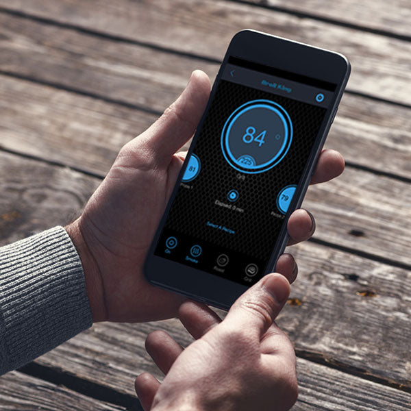 Smartphone App, Broil King, Regal Pellet Series, WiFi-connected digital controller for remote grill monitoring and temperature control