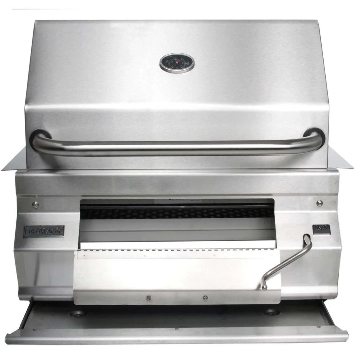 Fire Magic 30" Built-In Stainless Steel Charcoal Grill with Smoker Hood