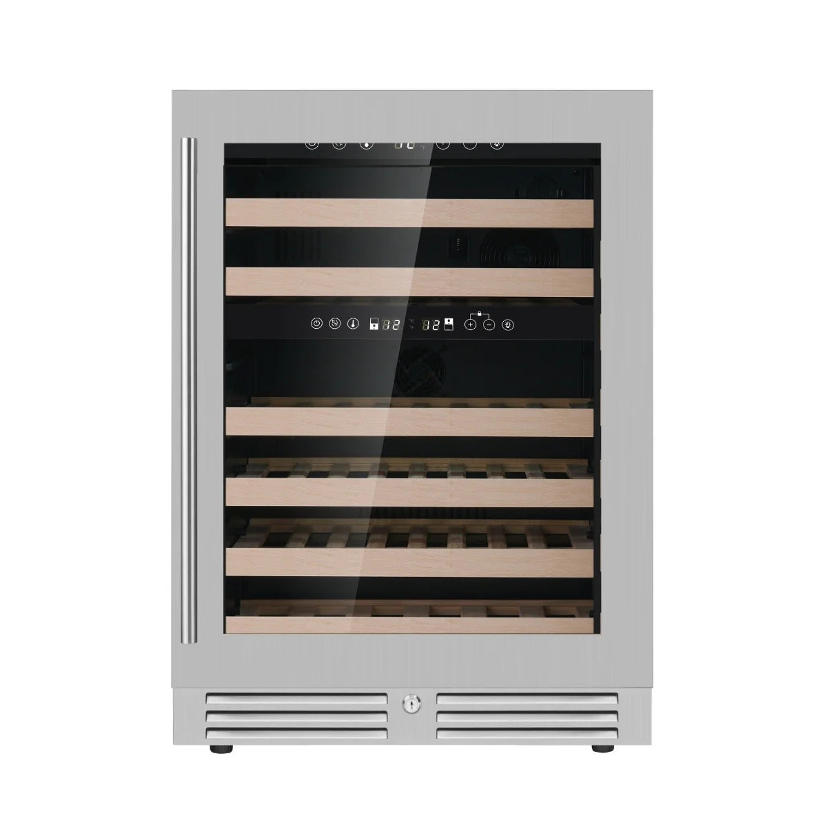 Kings Bottle 24-Inch Dual Zone Under-Counter Wine Cooler with LOW-E Glass Door