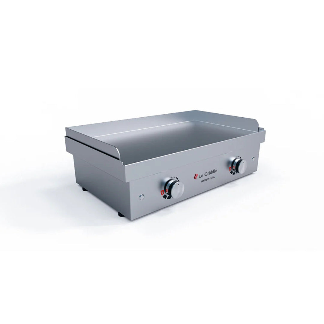 Le Griddle Ranch Hand GEE75 2-burner electric stainless steel countertop commercial flat-top griddle with dual-zone temperature control