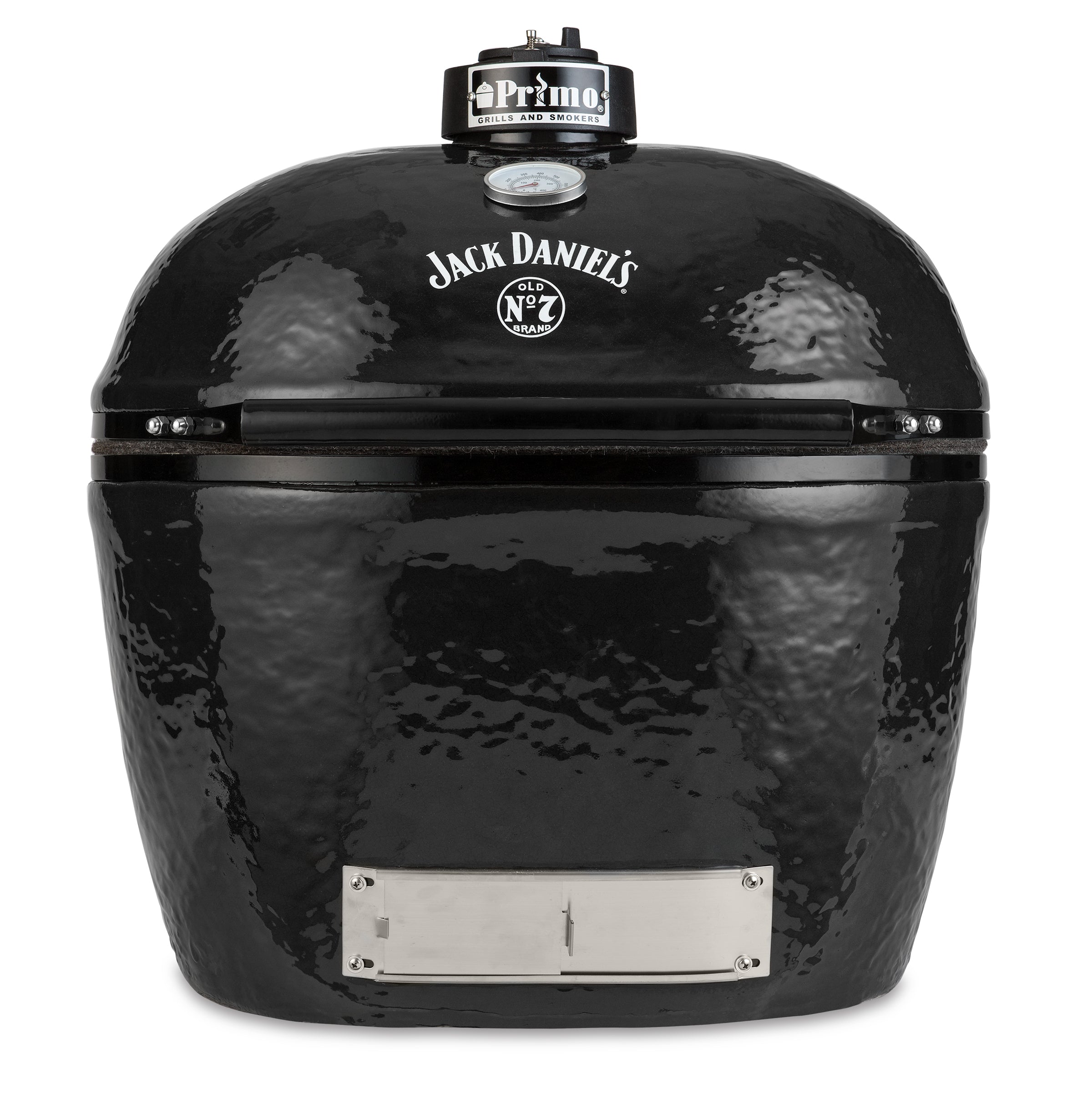 Primo Jack Daniels Edition Oval XL Ceramic Grill with Precision Control Top, Easy Lift Hinge & Lower Air Control - PGCXLHJ