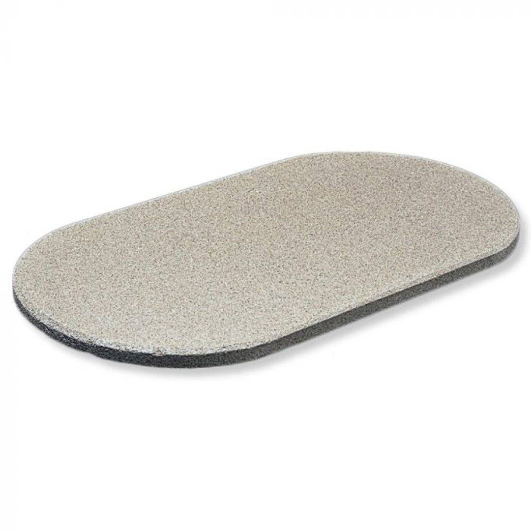  PG00351 oval cordierite pizza baking stone for home, grill and wood-fired pizza ovens — heat-retaining baking stone for crispy pizza crusts