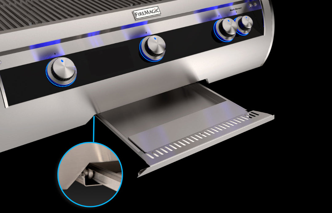 FireMagic Analog stainless steel pull-out drip tray grease drawer replacement for built-in gas grills | Vine & Flame