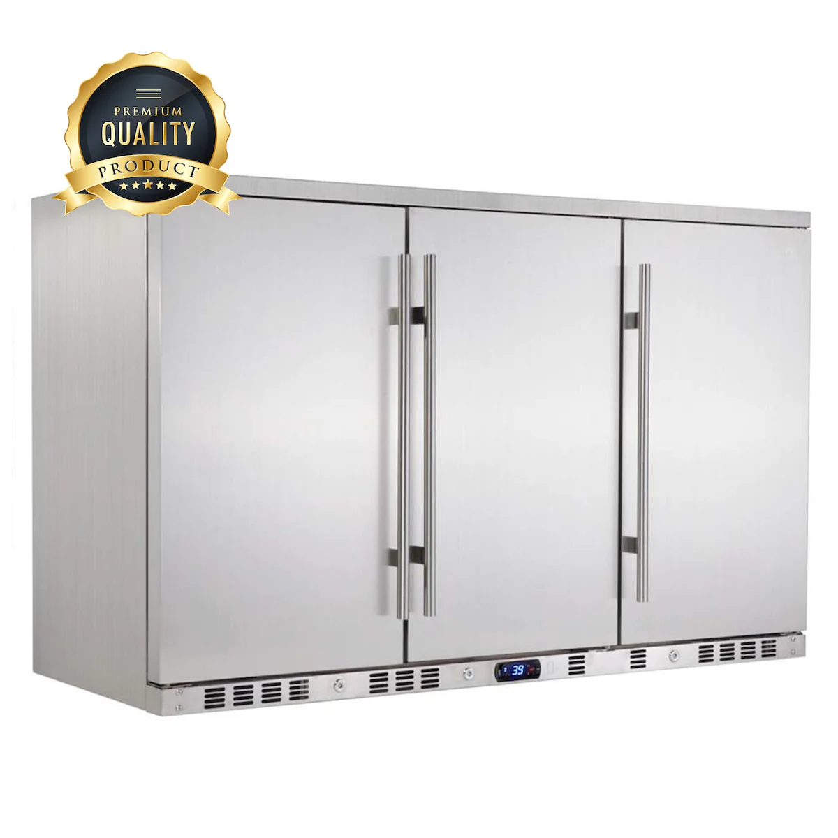 Kings Bottle 53-Inch Solid 3-Door Outdoor Beverage Drinks Cooler