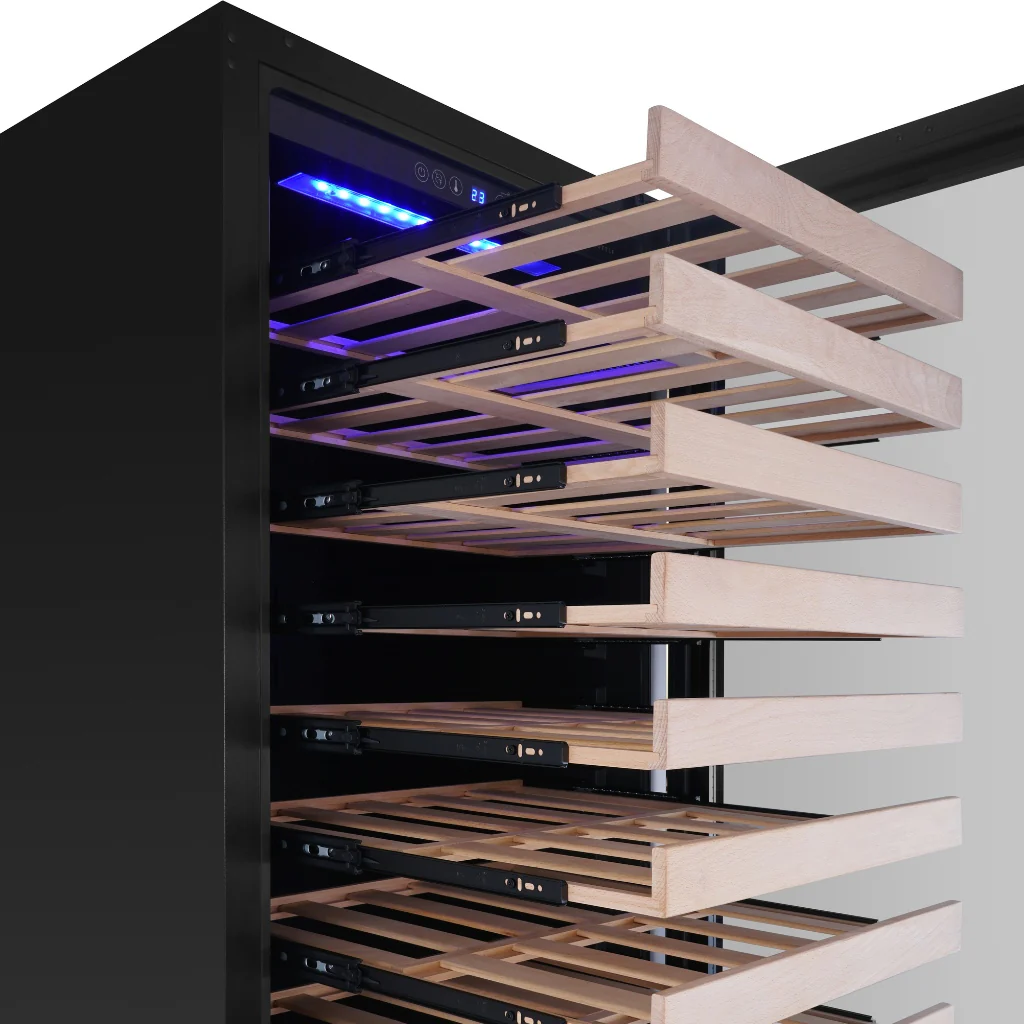 Kings Bottle 24-Inch Ultimate Under-Bench Wine & Beverage Refrigerator Combo with Low-E Glass Door
